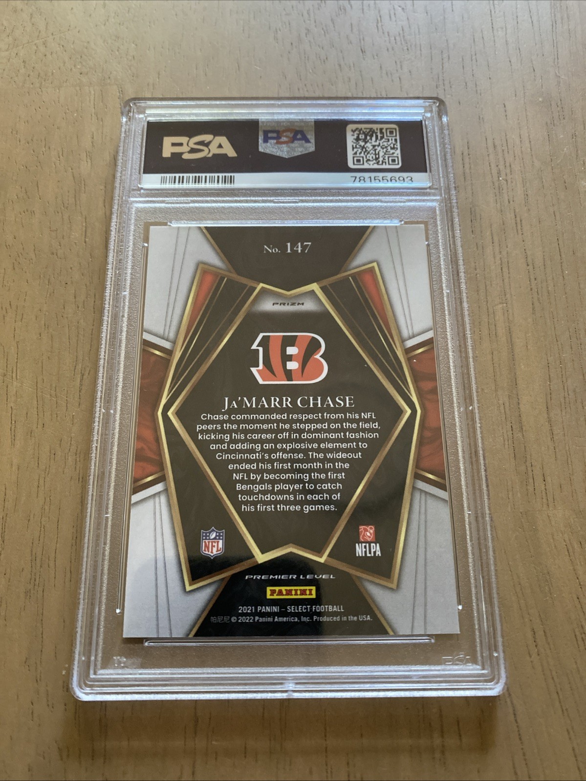 2021 Select Ja’Marr Chase Silver Prizm PSA 10! Bengals RC Rookie! 🔥🔥 view 2