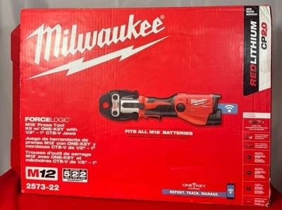 Milwaukee 2573-22 M12  FORCE LOGIC  Press Tool Kit w/ ONE KEY with 1/2''   1'' CT！