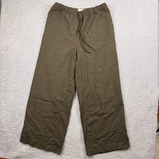 JW Anderson Uniqlo Pants Mens Medium Green Wool Blend Easy Wide Trousers