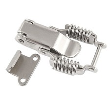 Cabinet Spring Loaded Lockable Draw Latch Silver Tone
