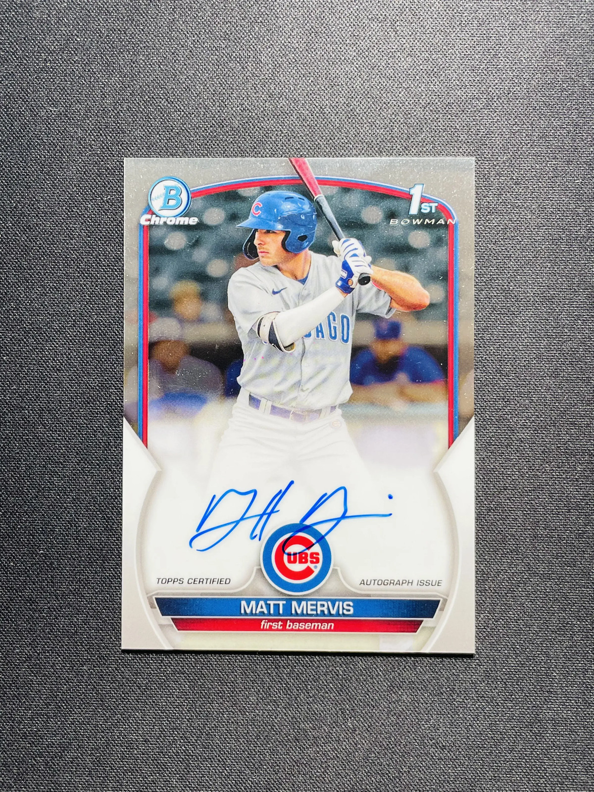 2023 Topps Bowman Chrome Auto Matt Mervis #CPA-MM 1st Cubs KZ44