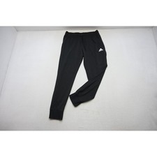 Adidas Joggers Men Large Black Excellent Cotton Blend Tapered Sweatpants