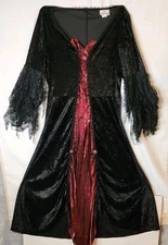 Halloween Costume Gothic Vampiress Medieval Wicked Queen Cosplay Size Large 
