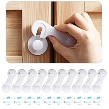 Child Safety Cabinet Locks 10 Pack - Baby Proofing Latches Lock for Drawers...