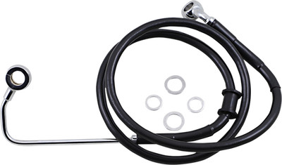 DRAG SPECIALTIES Brake Line - Fits +8'' - Black - '15-'17 Softail 618302-8BLK