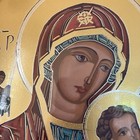OUR LADY OF PERPETUAL HELP CATHOLIC GOLD GILT HAND MADE PLAQUE CONVEX VIBRANT — photo 8