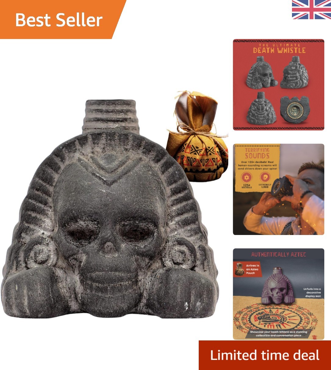 Loud Screaming Aztec Death Whistle by ITZCOEHUA - Collector's Edition in Ceramic