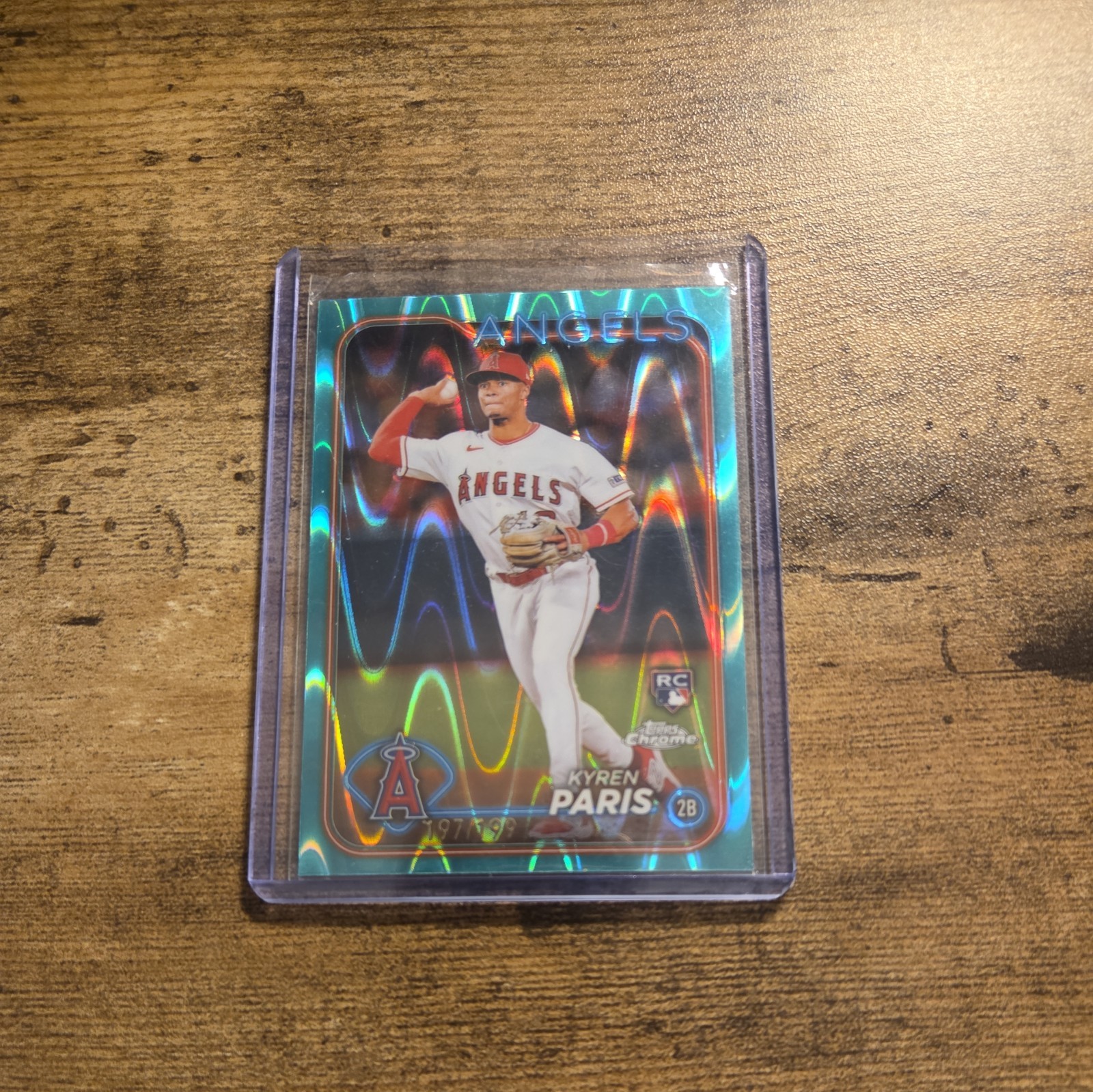 2024 Topps Chrome - Kyren Paris #151 Aqua Lava Refractor /199 (RC)