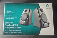 Logitech Z130 Compact 2.0 Stereo Speakers 3.5mm Jack Black