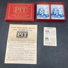Antique 1919 Bull and Bear Edition PIT Playing Card Game from Parker Brothers
