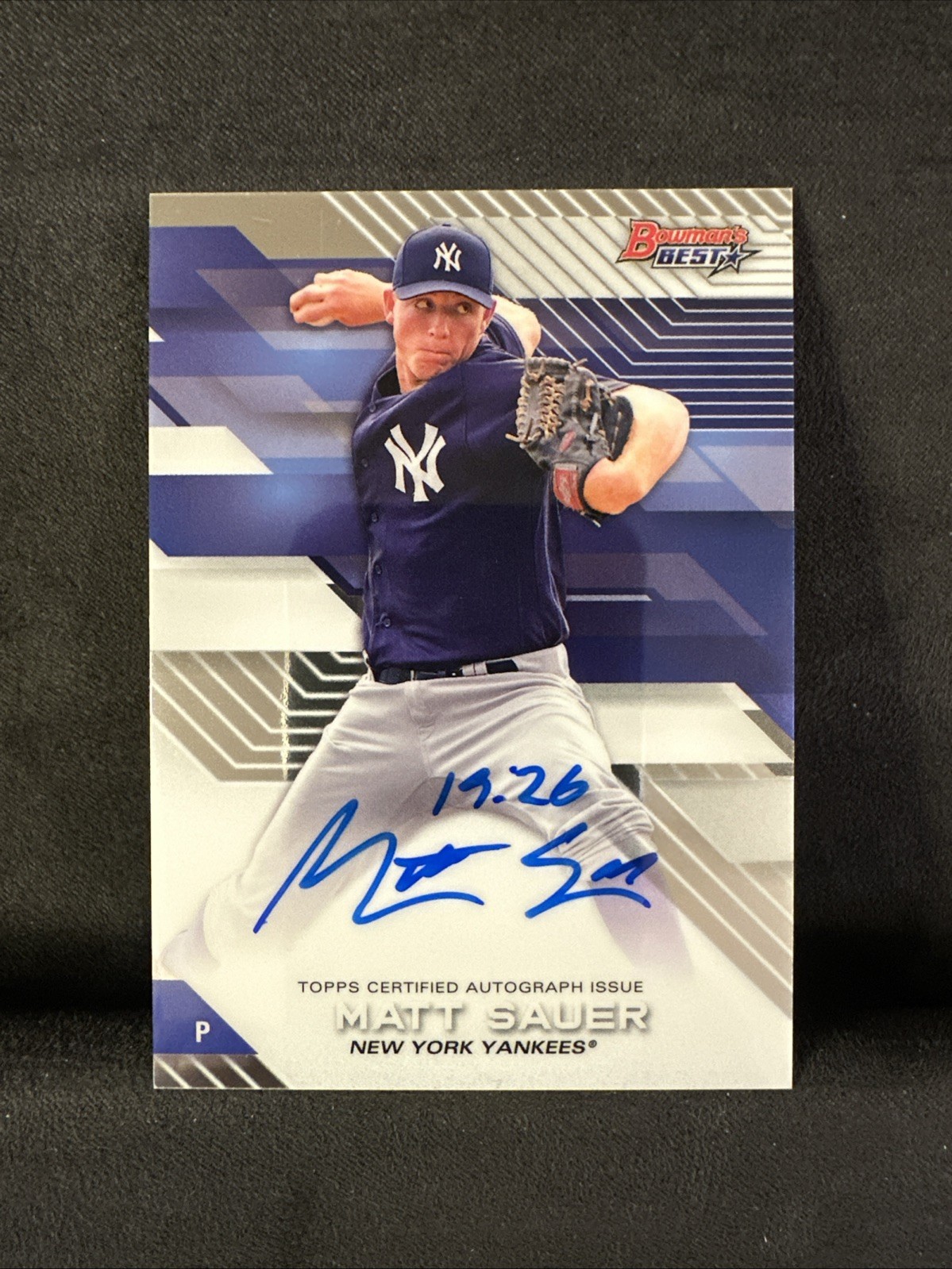 2017 Bowman's Best - Best of 2017 Autographs Matt Sauer #B17-MS (AU, RC)