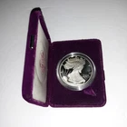 1990 S American Silver Eagle 1 Oz .999 Fine Silver One Dollar UncirculatedW/Case