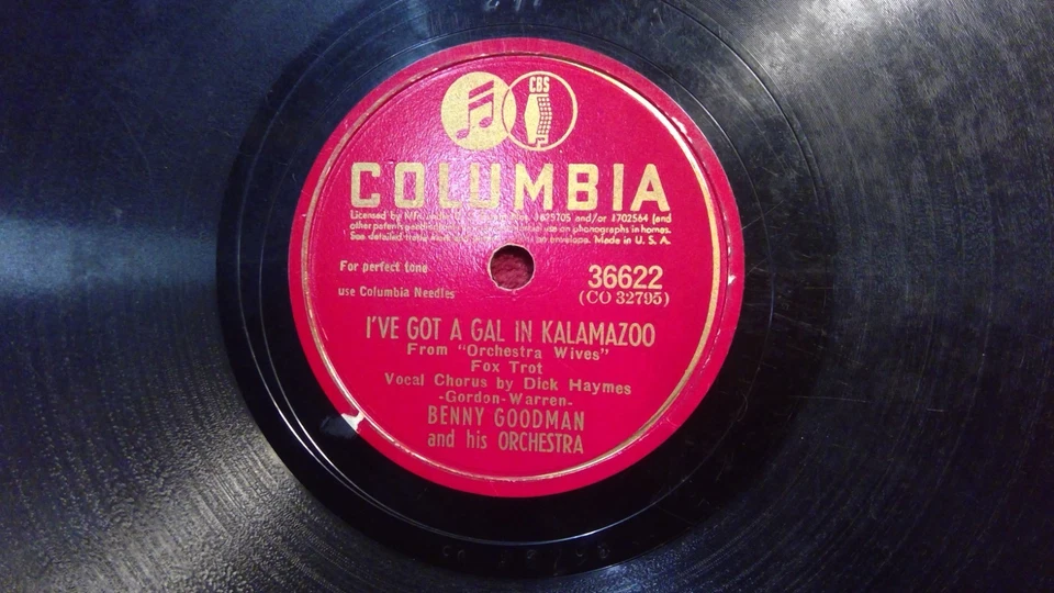 Benny Goodman Serenade in Blue/I've Got a Gal in Kalamazoo Columbia 36622 vg+ - Image 3 of 4