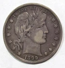 1899 50C BARBER Silver Half Dollar