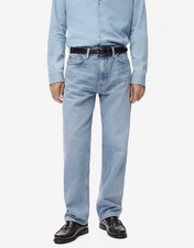 Mango MNG Men`s $79 Moby Straight Fit Cotton ...