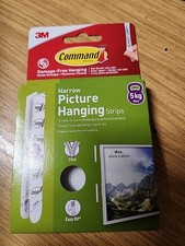 Command Strips JOB LOT! Large Narrow 5kg Picture Hanging Strips 10 packs!  1.80 per strip