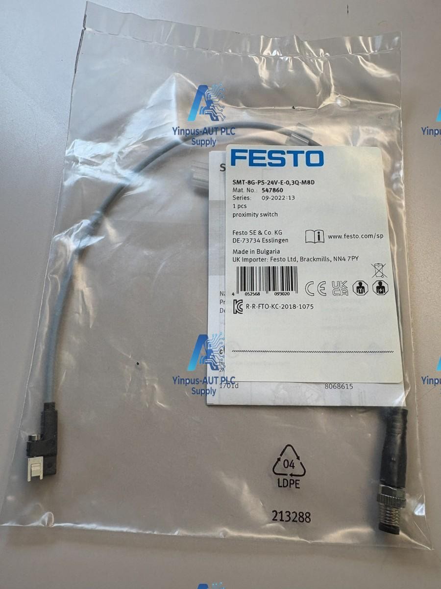 FESTO 547860 SMT-8G-PS-24V-E-0,3Q-M8D Proximity Sensor Brand New Spot Stock