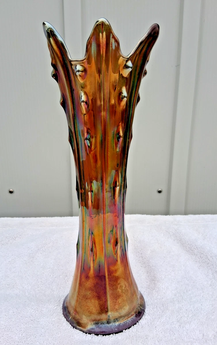 ART DECO Style ガラス 金属 花瓶　Vintage Glass Original Collectible 1900-1919 Time Period Manufactured
