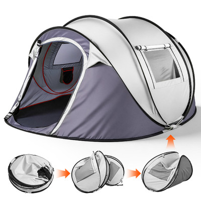 4 Person Pop Up Tent for Camping Waterproof Windproof Portable Foldable Beach