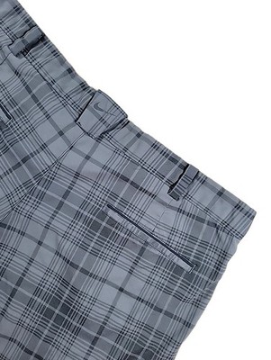 Nike Golf Shorts Men 38 Dri-FIT Performance Gray Black Plaid ATHLETIC EUC
