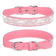 Bling Rhinestone Dog Cat Collars Leather Pet Puppy Kitten Collar for Chihuahua
