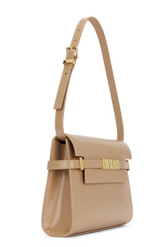 SAINT LAURENT Small Manhattan Shoulder Bag Tan Dark Toffee New 675626-0SX0W-2646 - Imagen 14 de 15