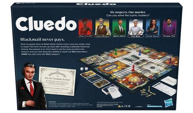 Cluedo Classic Mystery Board Game kids Activity Reduc Screen Time 2024 Edition - Image 2 of 4