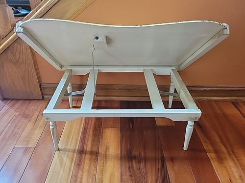 Vtg Handpainted Wooden Bed Tray Lap Desk Folding Legs Victorian Shabby Chic SEE - Picture 19 of 24
