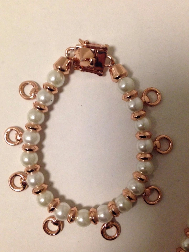 Eddie Borgo 穿孔心形珍珠手链 镀玫瑰金 — 第 2/4 张图片