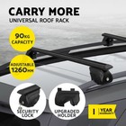 Universal Car Roof Racks Pod Aluminium Cross Bars 126cm Upgraded Holder Black