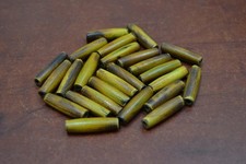 50 PCS BURNT BROWN BUFFALO HORN TUBE HAIR PIPE CHOKER BEADS 1" BD-79