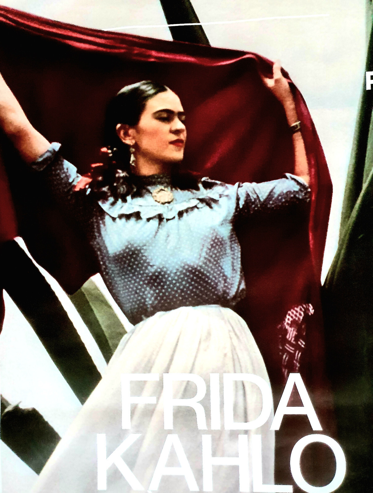 FRIDA KAHLO - ORIGINAL EXHIBITION POSTER -PARIS - GIANT FORMAT 47" *69" -AFFICHE image 3