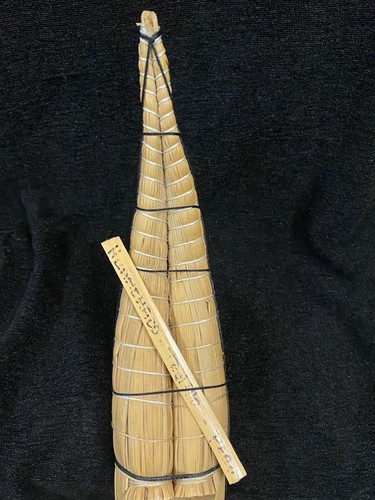 Handmade Straw Souvenirs Boat Vintage Sculpture Figurine USSR Art Corn Husk 9" - Picture 7 of 7