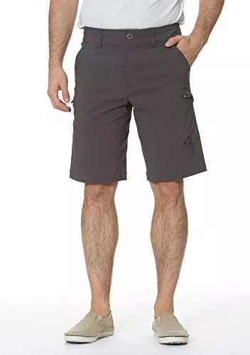 Gerry Mens Stretch Cargo Shorts 6 Pocket Venture Flat Front Woven Hiking Shorts - Picture 1 of 3