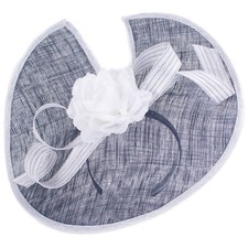 Women Kentucky Derby Sinamay Fascinator Elegant Church Racing Hat Headpiece T426