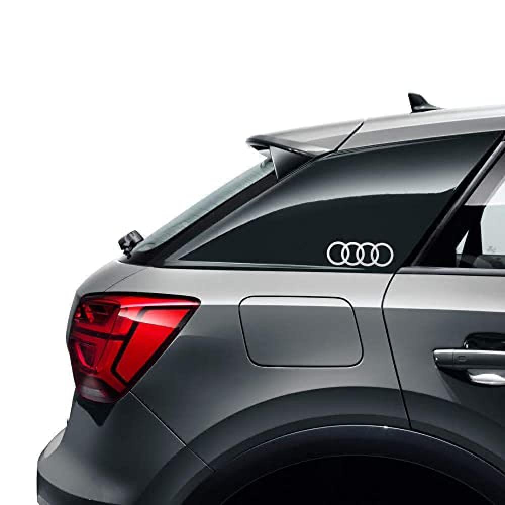 Audi 8W0064317D - Pellicola decorativa ad anelli, con logo, colore: Argento - NU