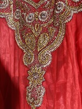 Bollywood Indian Anarkali Suit , Dark Peach With Embiordary Golden Stones