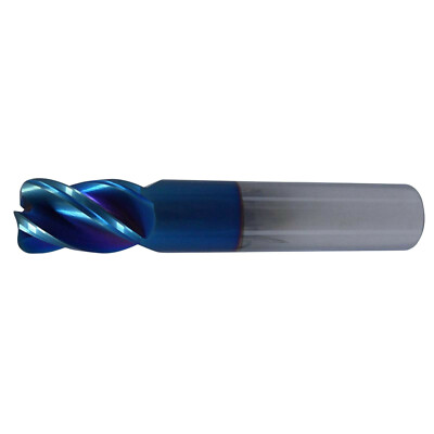 VHM Torus Fräser Z4 Ø20x30x110x20mm ER3,5 blue+ Stahl Guss VHW Eckradius Schaft
