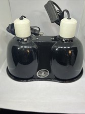 Zoo Med Reptile Dual Mini Deep Dome Heat Lamp Light Fixture LF-19 Tested Works