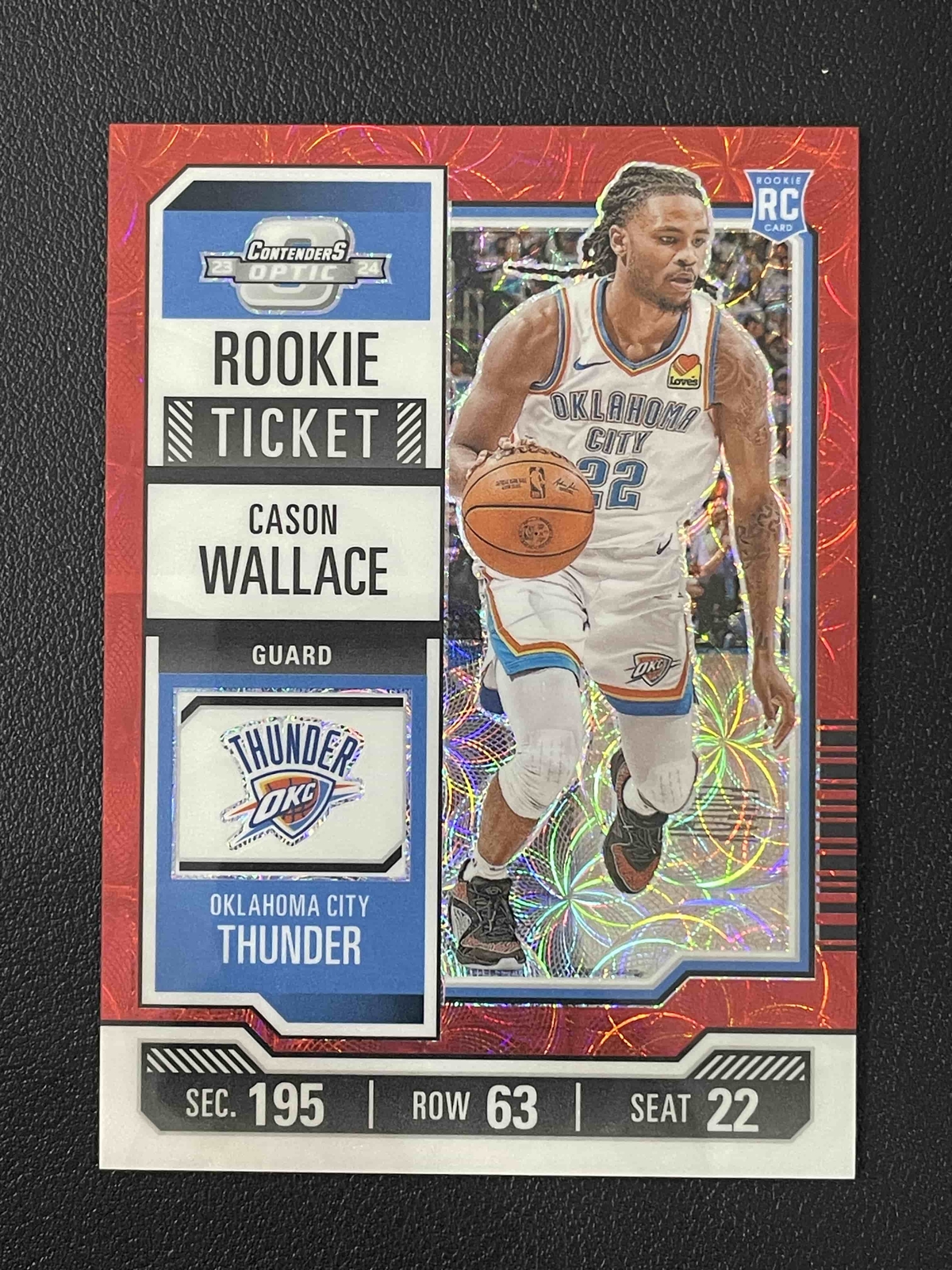 Cason Wallace 2023-24 Panini Contenders Optic International Red RC #10