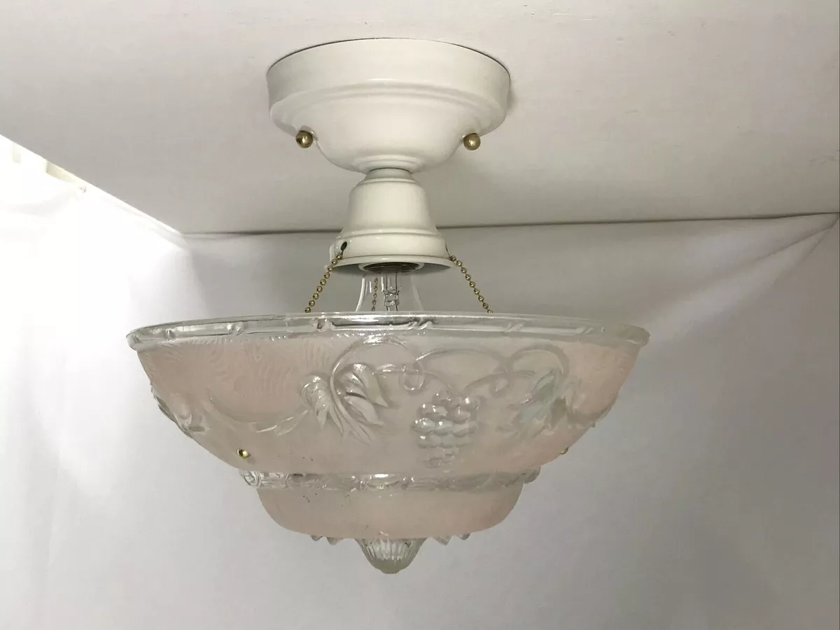 Vintage overhead light sale fixtures