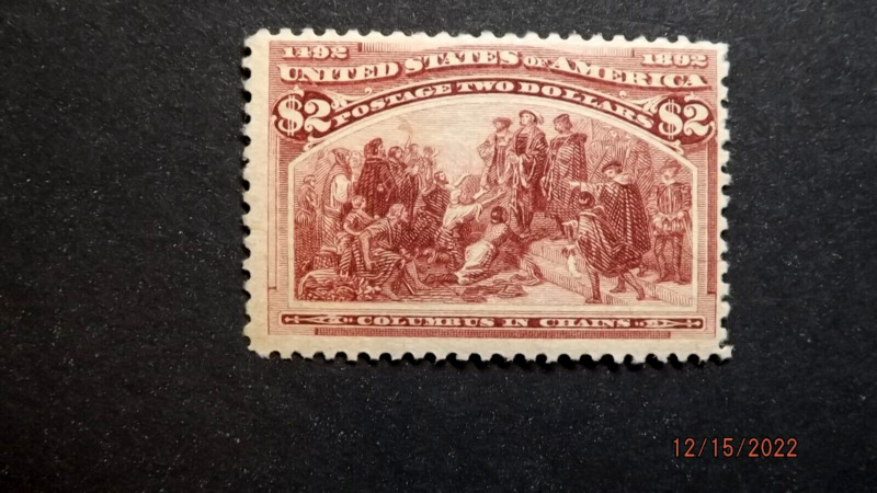 Mint US Stamps -  Scott 242   $2.00 Columbian Expo Series   F-VF OG NH  PSE Cert