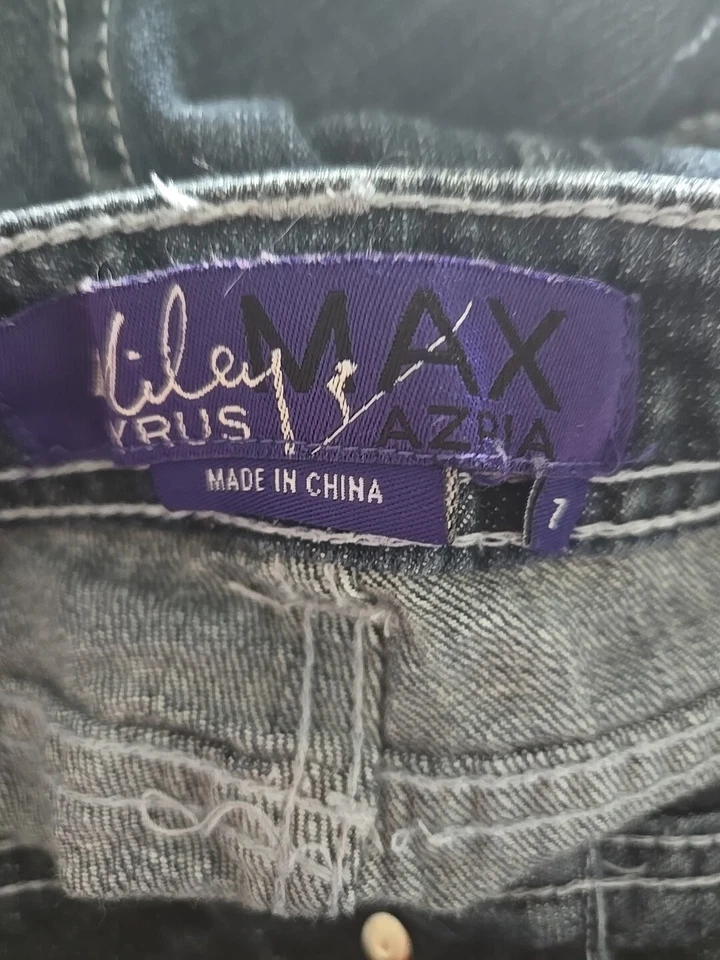 Pantalones Cortos Denim Miley Cyrus Max Azria Distressed Talla 7 Excelente Estado Foto 3 de 4