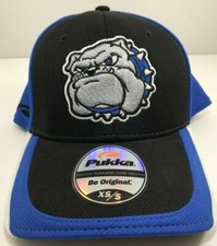 Bulldogs Black Blue Baseball Cap Hat Bulldog Patch Size XS Small Pukka A Flex