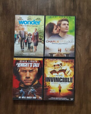 Inspirational Movies 4 DVDs Charlie St. Cloud Wonder Invincible A Knight's Tale