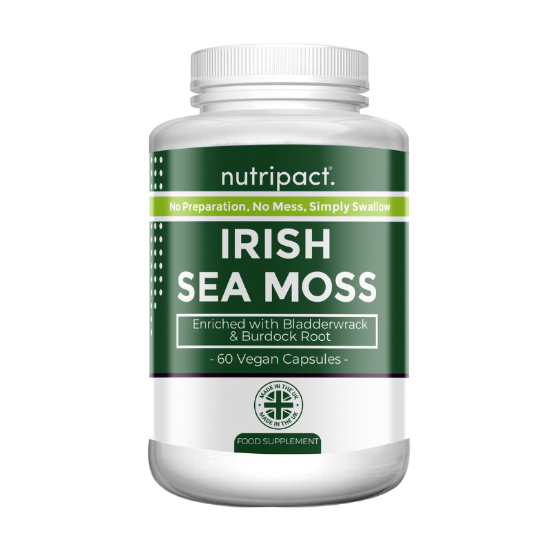 Sea Moss Capsules with Bladderwrack & Burdock Root High Strength UK Vegan
