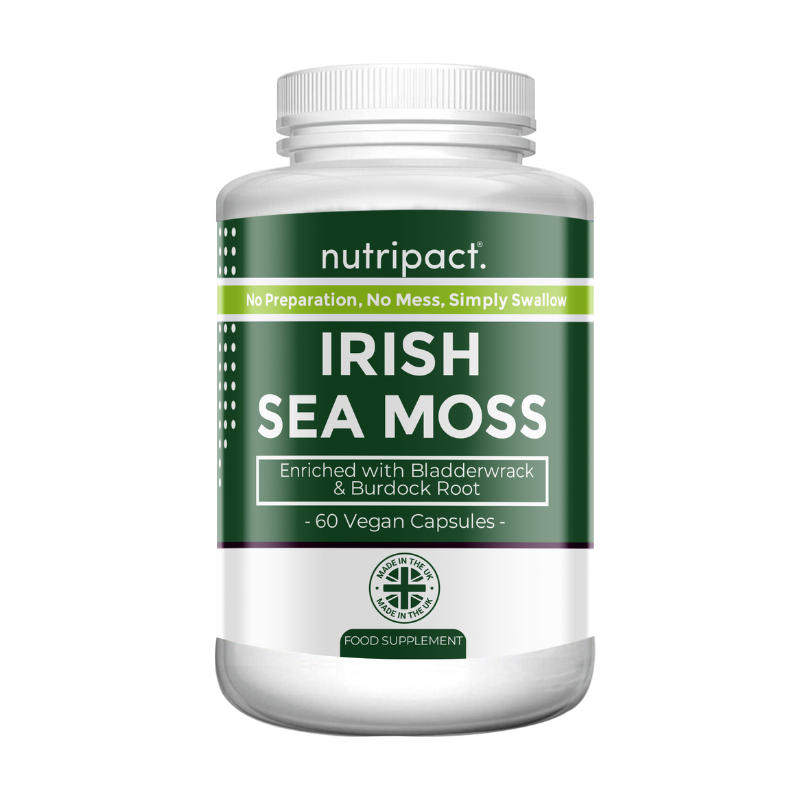 Sea Moss Capsules with Bladderwrack & Burdock Root High Strength UK Vegan