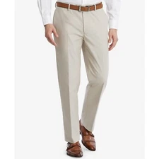 Tommy Hilfiger Men's Modern-Fit TH Flex Stretch Chambray Pant Tan B4HP $135