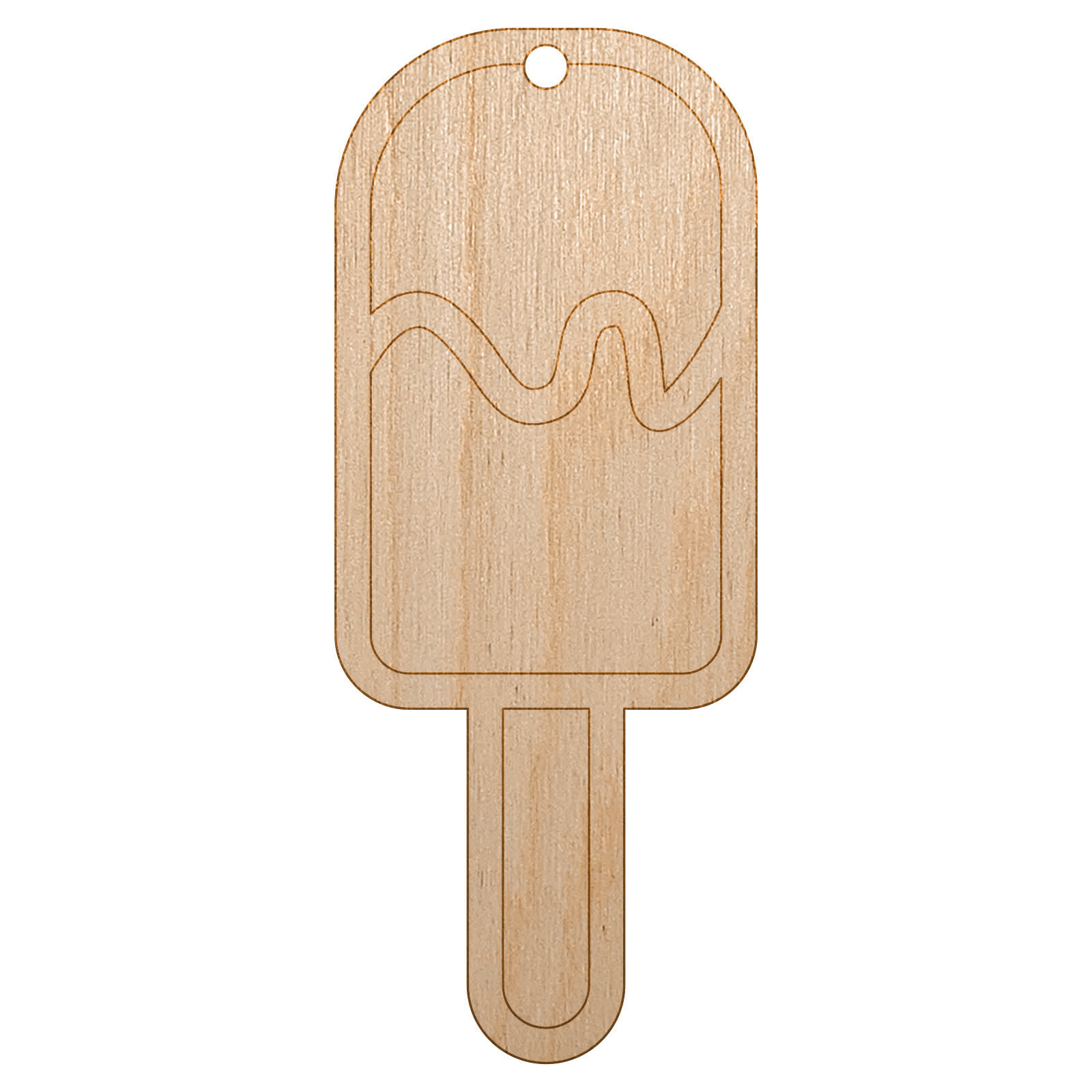Popsicle Ice Cream on Stick Summer Unfinished Craft Wood Christmas Tree Ornament