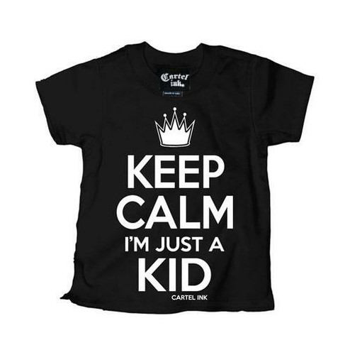 KEEP CALM I AM JUST A KID T-shirt top Youth Child Unisex Brat Cartel Ink USA - Picture 2 of 11